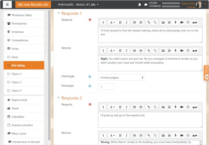 Como criar um curso usando a plataforma de prendizagem Moodle