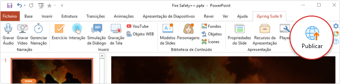 Clique em Publicar