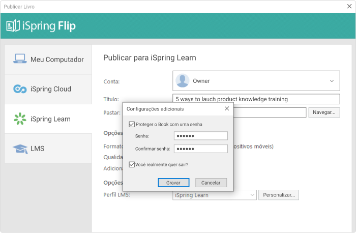 Exportar PDF Exportar PDF para SCORM