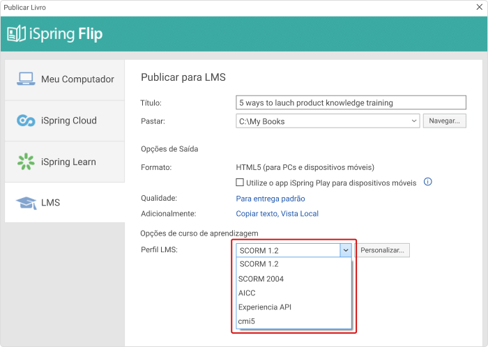 PDF para SCORM PDF para SCORM