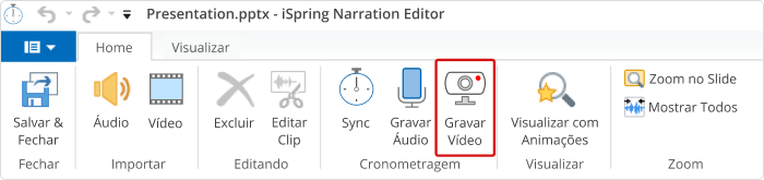 editor de vídeo do iSpring Suite