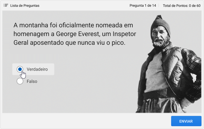 Pergunta verdadeiro/falso