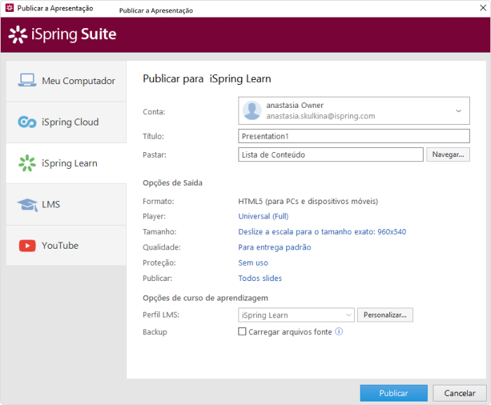 PublicandoPalestra em Video no LMS PublicaPalestra em Video no LMS