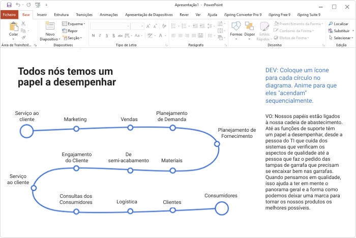 Exemplo de storyboard de curso no PowerPoint Exemplo de storyboard de curso no PowerPoint