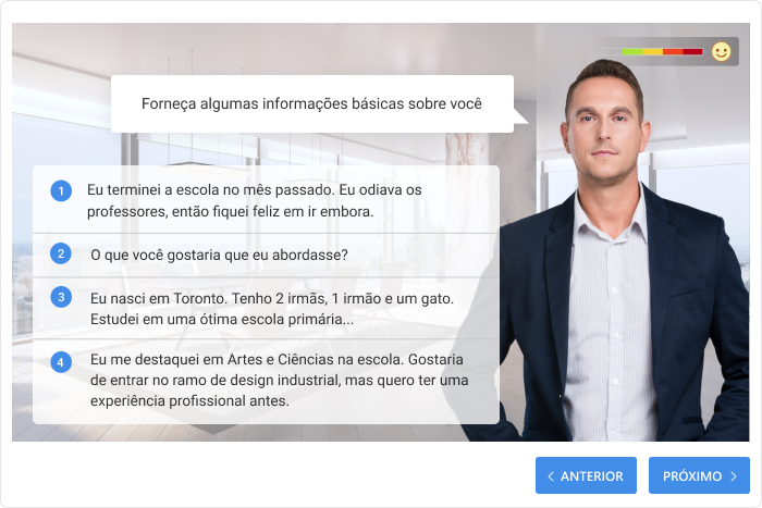 Simulações de diálogo no iSpring Suite