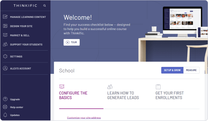 Thinkific Plataforma de venda de cursos Thinkific