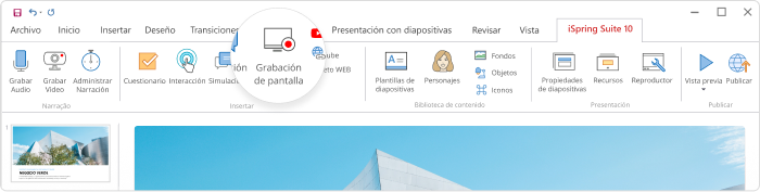 Gravar um screencast no iSpring Suite