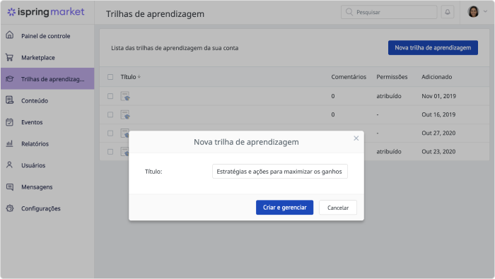 Trilhas de aprendizagem Trilhas de aprendizagem