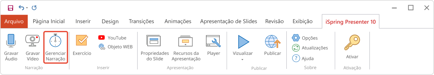 Adicionando narração de áudio e vídeo a uma apresentação PowerPoint Adicionando narração de áudio e vídeo a uma apresentação PowerPoint