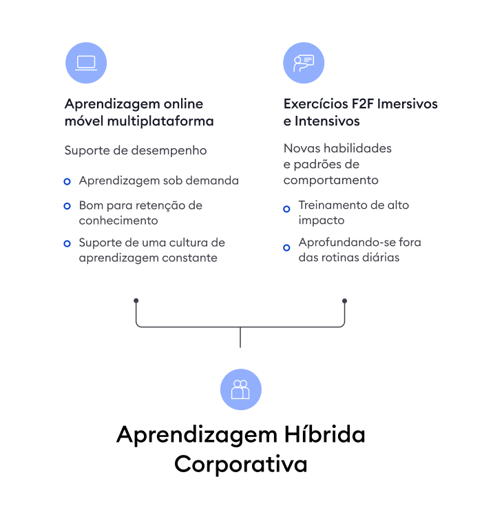 Aprendizagem híbrida para infográfico de negócios