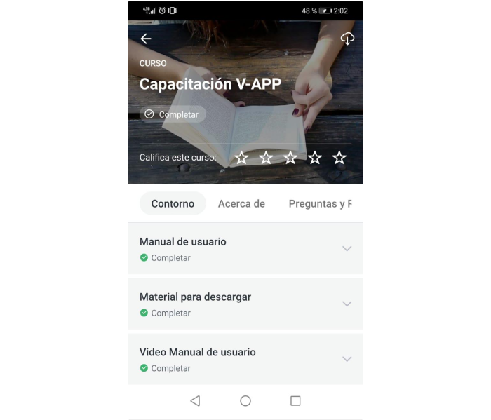 Linha de aprendizagem no app móvel iSpring Learn LMS