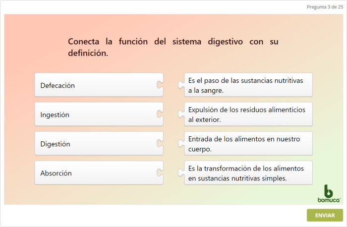 Questionário sobre probióticos e prebióticos criado no iSpring Suite