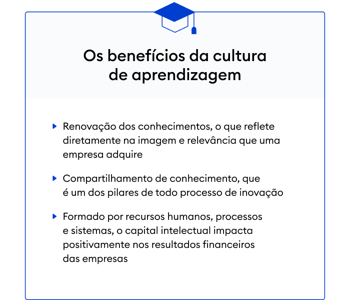 Os benefícios da cultura de aprendizagem Os benefícios da cultura de aprendizagem