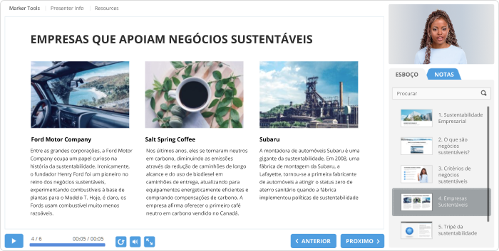 Layout completo no player de vídeo Layout completo no player de vídeo