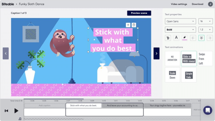 Biteable Biteable - o criador de vídeo mais simples do mundo