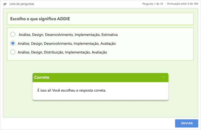 Bom exemplo de Taxonomia de Bloom nível 1