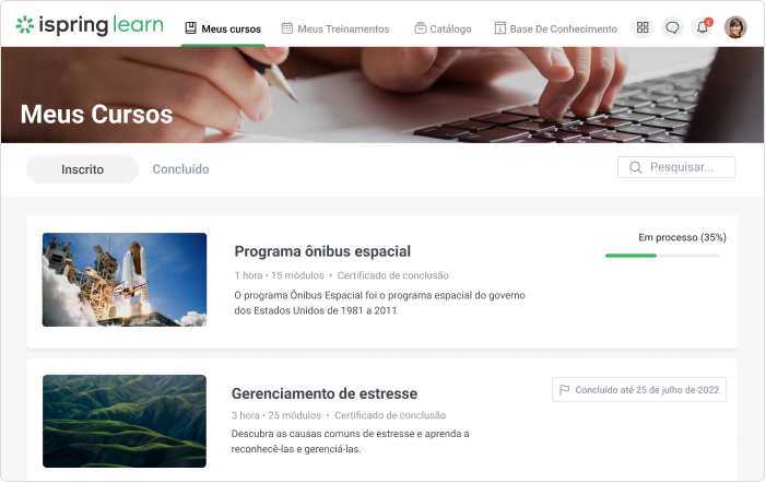 iSpring Learn LMS iSpring Learn LMS interface