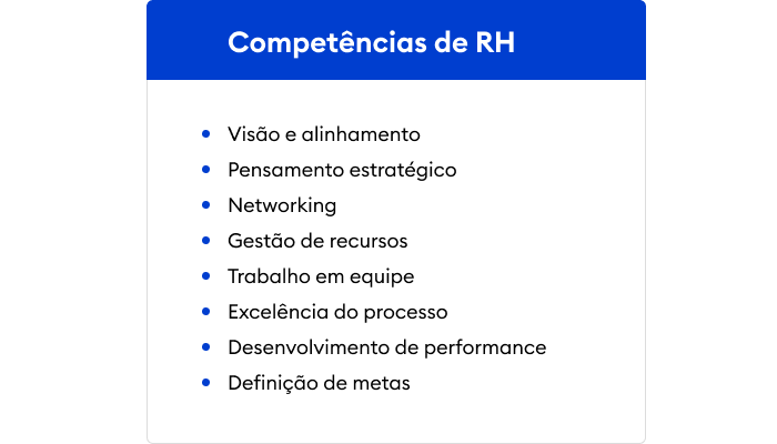 Competências de RH para avaliação 360