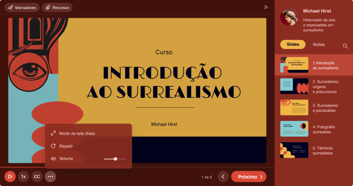 Personalizando um player