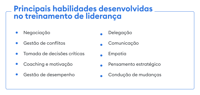 Habilidades que o treinamento de liderança desenvolve