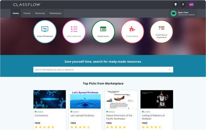 ClassFlow Ferramenta de apresentação interativa: ClassFlow