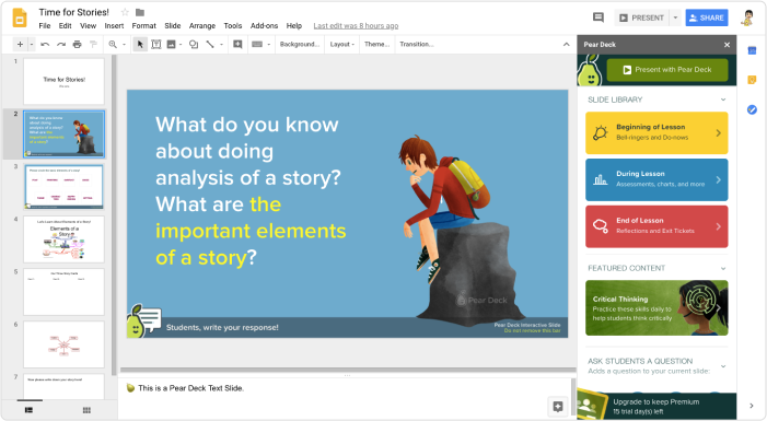 Pear Deck Ferramenta de apresentação interativa: Pear Deck