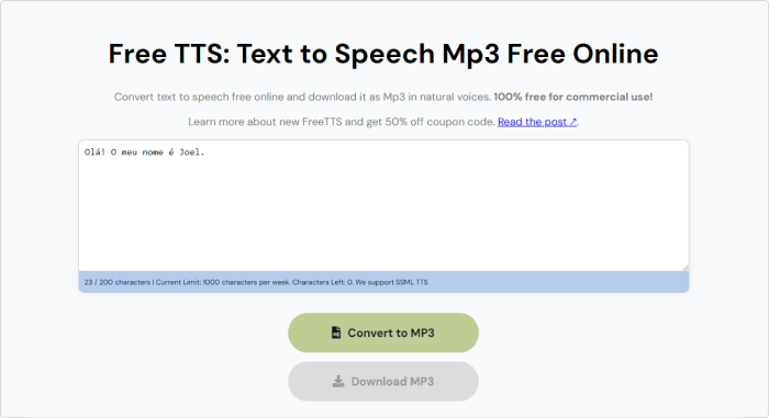 Free TTS: Aplicativo que converte texto em voz