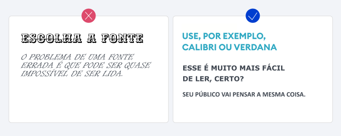 Escolhendo a fonte adequada Dicas PowerPoint: fonte