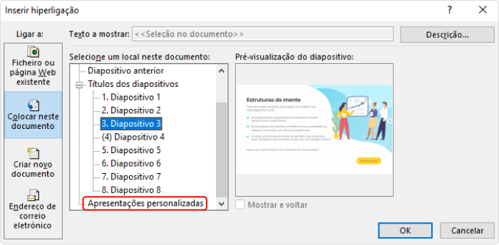 como inserir link no powerpoint: apresentações personalizadas no PowerPoint