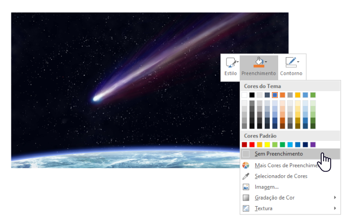 Criando uma forma transparente no PowerPoint