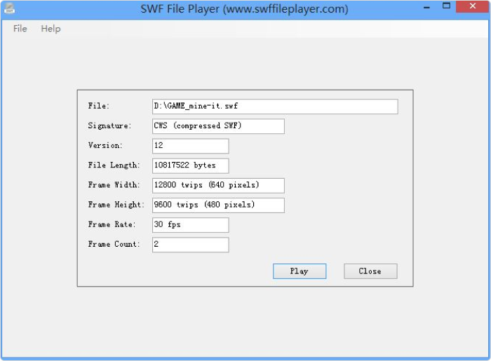 Alternativas a Adobe Flash Player: SWF File Player