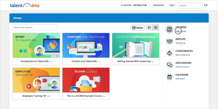 TalentLMS Plataformas lms mais usadas: TalentLMS