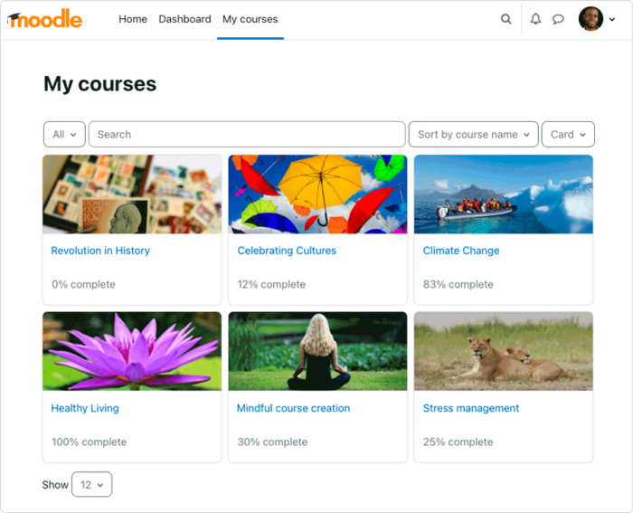 Moodle Plataformas lms mais usadas: Moodle