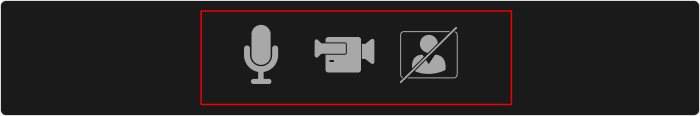 Botões de câmera e microfone Como colocar áudio no PowerPoint: botões de câmera e microfone
