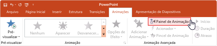 Efeitos de animação para linha do tempo Efeitos de animação para linha do tempo no PowerPoint 2013