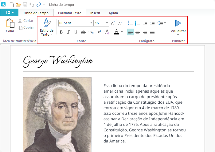 Alterando as fontes Formatação do texto