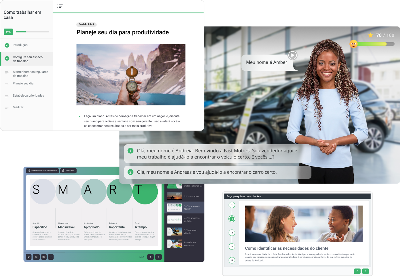 Materiais interativos criados com iSpring Suite Cursos interativos para o processo de onboarding