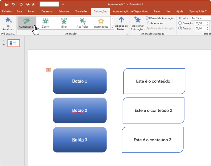 Adicionando animações no PowerPoint