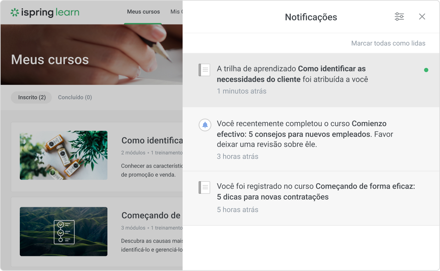 Sistema de gestão de aprendizagem iSpring Learn Sistema de gestão de aprendizagem iSpring Learn
