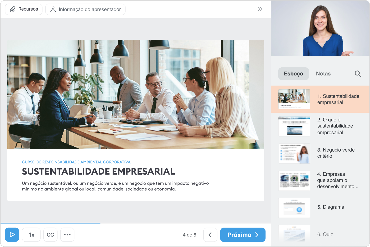 Curso de e-learning criado com iSpring Suite Curso de e-learning criado com iSpring Suite