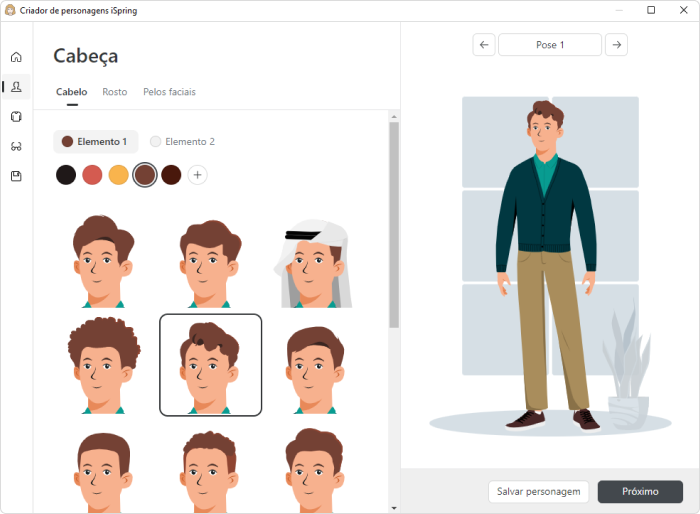 Criador de personagens iSpring Criador de personagens iSpring