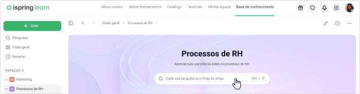 A busca avançada da Base de conhecimento